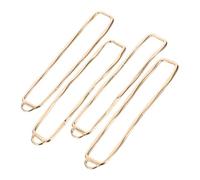 AKOOSY 4pcs Gold Plated Hollow Rectangle Open Back Bezel Pendants DIY Jewelry Frames for Necklaces Earrings Geometric Cabochon Setting Trays with Shine