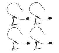 AKOOSY 4PCS Headset Microphone Wired Earhook Mic for Voice Amplifier and Laptop Compatible with Amplifier Microphone Interface Suitable for Customer Service Tour Guide Teacher Use