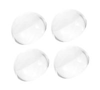 AKOOSY 4pcs Heavy Clear Crystal Glass Dome Paperweights Hemisphere Weights for Sewing Quilting Calligraphy Fabric Pressing and Pattern Making Multifunctional Craft Tool for Home Office