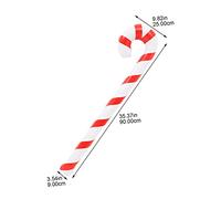 AKOOSY 4Pcs Inflatable Candy Cane Balloons Christmas Party Props PVC Candy Stick Decorations for Safe Festive Xmas Celebration Accessories