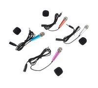 AKOOSY 4pcs Mini Handheld Microphones Portable Metal Microphone Pack for Home Karaoke and Making Videos Suitable for Boys and Girls and Phone Recording
