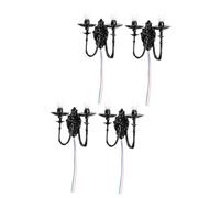 AKOOSY 4Pcs Miniature Wall Lamps for Sand Table Decor Micro Landscaping Light Adornments with White Glow Compact Model Building Materials for DIY Mini House Scenes