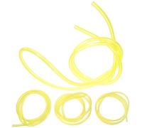 AKOOSY 4pcs Multi-Functional Line Hose Tubes for Chainsaws and Engine Machines, Yellow Plastic Fuel Hose Small Fluid Resistance and Anti-wear Features, 49 Inch Length for Outdoor Power