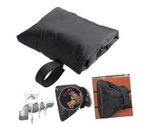 AKOOSY 4pcs Outdoor Faucet Covers Black Freeze Protection with Elastic Strap Oxford Cloth and Silk Cotton Core Thermal Tap Jackets for Winter and Sun Protection