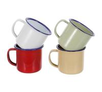 AKOOSY 4pcs Retro Enamel Drinkware 120ml 4 Oz Mug for Tea Coffee