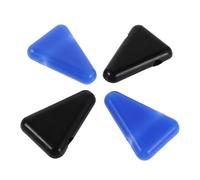 AKOOSY 4pcs Silicone Tuning Fork Holder with Triangle Stability Base for Sound Healing Therapy Vibration Dampening Fork Support Stand Portable Meditation Accessory in Black and Blue