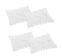 AKOOSY 4Pcs Stainless Steel Guitar Notched Radius Gauge Tool Set Accurate Fretboard Measurement for Electric Bass Acoustic Guitars Compact Safe Guitar Maintenance Kit