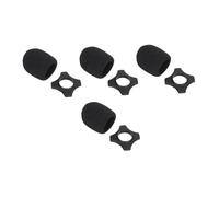AKOOSY 4sets Microphone Sponge Cover Protective Mic Bottom Rod Sleeve Useful Mic Rolling Rubber Ring for Karaoke and Desktop Microphone