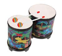 AKOOSY 5 and 6 Inch Boys and Girls Drum Set Conga Percussion Toy for Children Ages 5-9 Early Educational Musical Instrument Forest Theme