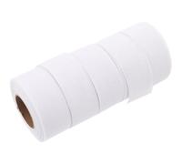 AKOOSY 5 Rolls Fishbone Hem Tape Roll, Fabric Hemming Tape for Clothes, Polyester White, 5m, Fishbone Structure, for Dressmaking and Professional Tailoring