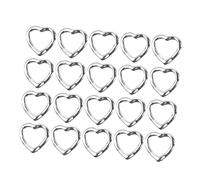 AKOOSY 50 Pcs Vintage Tibetan Metal Heart Spacer Beads Charms for DIY Jewelry Making Silver Pendant Accessories for Crafting and Art Projects