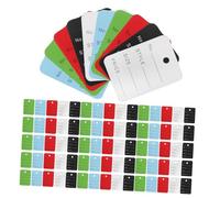 AKOOSY 500pcs Small Writable Blank Paper Tags with String for Jewelry Clothing Labeling Colorful Durable Price Tags for Retail Shop Inventory Organization White Black Red Blue Green