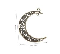 AKOOSY 50pcs Antique Bronze Hollow Crescent Moon Charms Alloy Pendants for Jewelry Making DIY Bracelets Necklaces Earrings Celestial Style Dangle Accessories