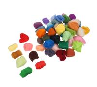 AKOOSY 50Pcs Colored Wool Roving Strips Soft Needle Felting Wool Kit for DIY Craft Projects Handmade Material for Beginners and Experts for Dolls Figures and Yarn Weaving Accessories