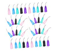 AKOOSY 50pcs Glaze Applicator Needles with Bent Elbow Tips for Precise Ceramic Bottle Glazing Suction Pen Design for Controlled Flow DIY Clay Crafting Tool