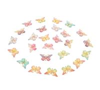 AKOOSY 50pcs Mixed Color Resin Butterfly DIY Accessories Flat-back Charms for Phone Case Decoration Craft Jewelry Making Supplies