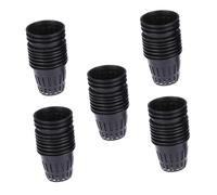 AKOOSY 50Pcs Small Soilless Culture Net Cups Plastic Plant Nursery Buckets Black Hydroponic Garden Mesh Pots for Seedlings Cutting and Nursery