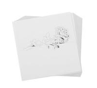 AKOOSY 50pcs Wedding Place Cards with Rose Cutout Design Printable Table Setting Cards for Bridal Shower Birthday Party Elegant Seating Tent Invitations