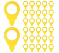 AKOOSY 50pcs Yellow Lug Nut Indicators for Wheel Lug Nuts Quick Attachment Plastic Caps 4.90x3.20x0.70cm for Freight Transport and Industrial Sites