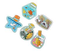 AKOOSY 5pcs Cat Brooches and Pins for Women Cute Cartoon Drift Bottle Design Brooch Pin for Hats Collar Decorative Costume Jewelry for Birthday Anniversary