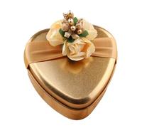 AKOOSY 5Pcs Heart Shaped Tinplate Candy Box with Lid Small Size Candy Storage Container for Wedding Party Favor, Valentine’S Day Boxes, Biscuit and Sweet Packaging