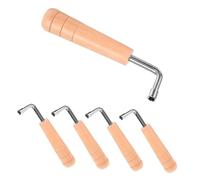 AKOOSY 5pcs Lyre Harp Tuning Wrench with Handle String Instrument Adjustment Tool Fit for Lyre Harps and Stringed Instruments Secure Non-slip Design for Precise Tuning