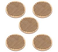 AKOOSY 5pcs Mini Wooden Cross Stitch Chips DIY Handmade Cross-Stitch Wood Pendants Ready to Paint and Sculpture Lovely Shaped Creative Modeling Beautiful DIY Accessories for Crafts