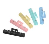 AKOOSY 5pcs Multi-color Music Score Clips Abs Metal Music Book Holder for Musicians Hollow Design Prevents Movement Practical Document Clamp