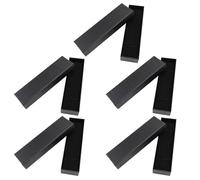 AKOOSY 5Pcs Paper Pen Case Set with Bookmark Holder, Rectangular Student Pencil Storage Box, Black Cardboard Stationery Box for School and Office Organization