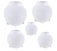 AKOOSY 5pcs Silicone Ball Molds for DIY Crafts Epoxy Soap Candle Making Flexible Sphere Ornaments for Home Decoration Jewelry Pendants