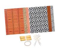 AKOOSY 6 Sheets Animal Print Wrapping Paper Box and Bouquet Wrapping Paper for Festival Parties DIY Craft Decoration with Leopard Snake and Cow Patterns