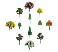 AKOOSY 60pcs Mini Tree Models for Micro Landscaping Realistic Plastic Miniature Tree Decor Height Lightweight DIY Sand Table Bookshelf and Psychological Therapy Props