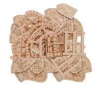 AKOOSY 64Pcs Miniature Wooden Fairy Doors DIY Craft Kit for Garden and Home Decor Unfinished Mini Fairy House Door for Imagination Easy to Paint and