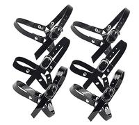 AKOOSY 6Pcs Adjustable Heel Straps for Women Invisible Ankle Bands Heel Bands Drop Shoe Fixing Accessories in Suede Black Mirror Black