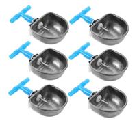 AKOOSY 6Pcs Automatic Rabbit Water Bowl Smooth Surface Bunny Water Feeder for Cage Easy to Install Drinking Accessory for Small Pets Stainless Steel Connector Design