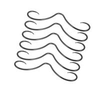 AKOOSY 6pcs Black Stainless Steel Septum Nose Rings Mustache Design Piercing Jewelry for Men and Women Body Accessory Expressive Fashion Statement