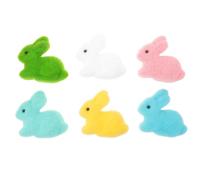 AKOOSY 6pcs Delicate Rabbit Figurine Foam Mini Bunny