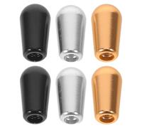 AKOOSY 6pcs Electric Guitar Accessories Toggle Switch Caps Way Pickup Switch Caps Thread Metal Toggle Knob Tips for Guitar