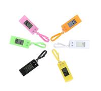 AKOOSY 6pcs Electronic Pocket Watch Keychain for Students, Portable Hanging Digital Exam Watches, Random Color Small Electronic Keyring Clocks for Boys and Girls