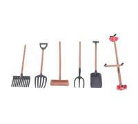 AKOOSY 6pcs Farm Tools Figure Pvc Miniature Model for Sand Table Decor