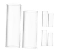 AKOOSY 6pcs Glass Guitar Slide Ring for Acoustic Electric Guitar Slide Finger Cover for Playing Precision in Folk Rock Country Music
