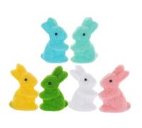 AKOOSY 6pcs Miniature Bunny Ornaments Foam Easter Party Decoration