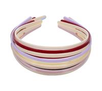 AKOOSY 6pcs Non-slip Teeth Comb Hairbands for Women Hard Plastic Double Row Headwear Candy Color Splicing Hair Hoops Stray Hair Control and Style Enhancement Accessory