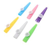 AKOOSY 6pcs Portable Plastic Kazoos Lightweight Preschool Musical Instruments in Colors Use Early Education Flutes for Social Interaction Travel Party Favors