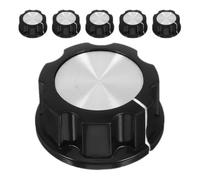 AKOOSY 6pcs Replacement Black Abs Control Knobs for Cooktop and Air Fryer with Broad Compatibility, Heat and Wear Resistant Timer Switch Knobs for Kitchen Appliance Accessories