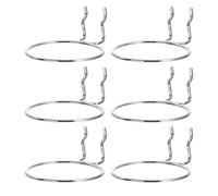 AKOOSY 6pcs Round Pegboard Hooks Iron Silver Pegboard Jar Holders
