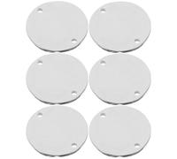 AKOOSY 6Pcs Stainless Steel Round Pet Tag Blanks Pendants for DIY Engraving Crafts Jewelry Making Charms for Dogs