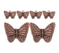 AKOOSY 6pcs Vintage Butterfly Cabinet Handles Zinc Alloy Single Hole Drawer Knobs with Smooth Non-Scratch Surface and Easy Installation for Bedrooms and Kitchens