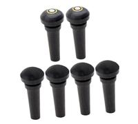 AKOOSY 6pcs Violin Tail Endpin Ebony Material Violin Tailpiece Peg for Parts Musical Instrument Accessories Replacement End Pin