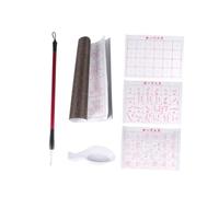 AKOOSY 6pcs Water Writing Cloth Set for Calligraphy Practice Reusable Ink Four Treasures Calligraphy Exercises Mat Eco Friendly Gridded Fabric for Beginners and Chinese Brush Random Color